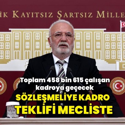 Sözleşmeliye kadro teklifi Meclis'te