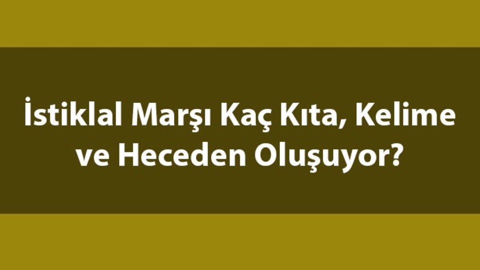 İstiklal Marşı'nın özellikleri