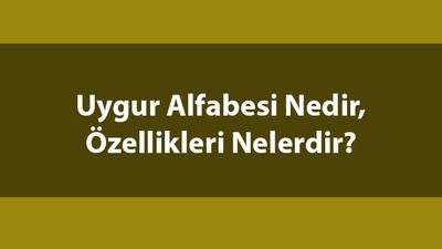 Uygur alfabesi kaç harf, özellikleri nelerdir?