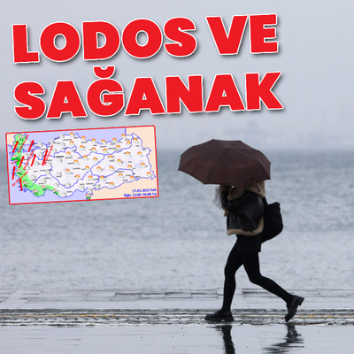 Lodos ve sağanak yağış uyarısı