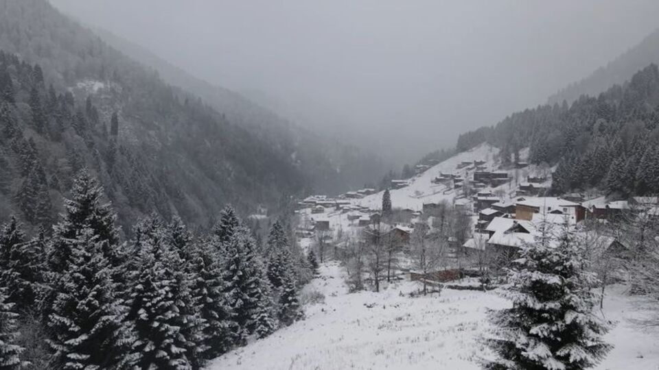 Ayder Yaylası'nda kış keyfi başladı