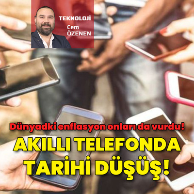 Akıllı telefonda tarihi düşüş!