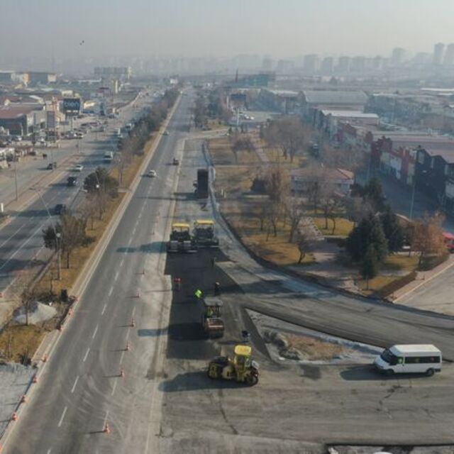 Kayseri'nin iki bulvarının bağlantı yolundaki çalışmalarda sona doğru