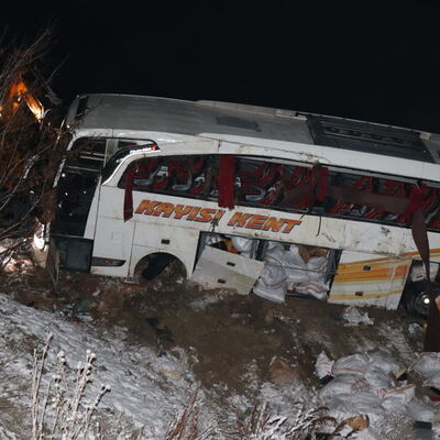 Kayseri'de otobüs faciası
