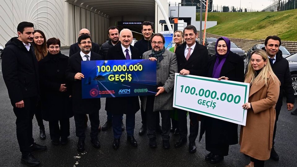 Avrasya Tüneli'nden 100 milyonuncu geçiş