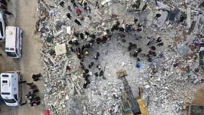 Suriye'de depremde en az 1602 kişi öldü