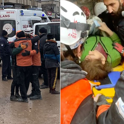 Tam 30 saat sonra... Anne ile kızı hayata tutundu! Enkazdan hayata...