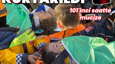 101'inci saatte anne ve oğlu kurtarıldı!