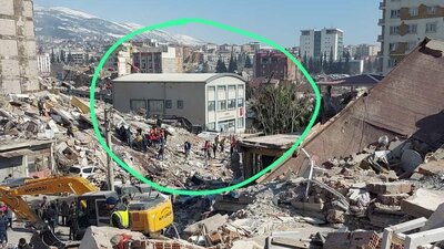 Bu bina dimdik ayakta çevresi yerle bir!