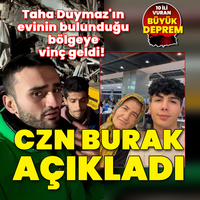 CZN Burak açıkladı: Taha Duymaz'ın olduğu bölgeye vinç geldi!