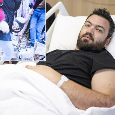 Enkaz altında 12 zeytinle hayata tutundu!