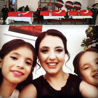 Anne ve 2 kızı... Baba yaralı!