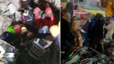 142. saatte enkazdan kurtarma çalışmaları sürüyor