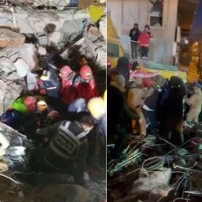 142. saatte enkazdan kurtarma çalışmaları sürüyor