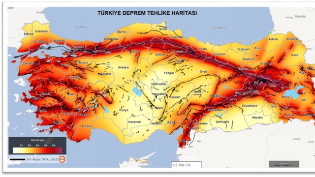 Türkiye fay haritası
