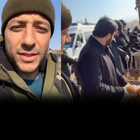 İsveçli şarkıcı depremzedelere yemek dağıttı