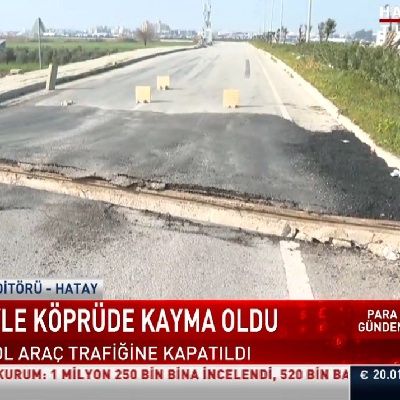 Hastane yolundaki köprü artçı sarsıntıda hasar gördü!