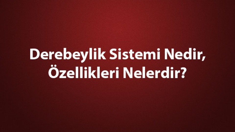Derebeylik sistemi nedir, özellikleri nelerdir?