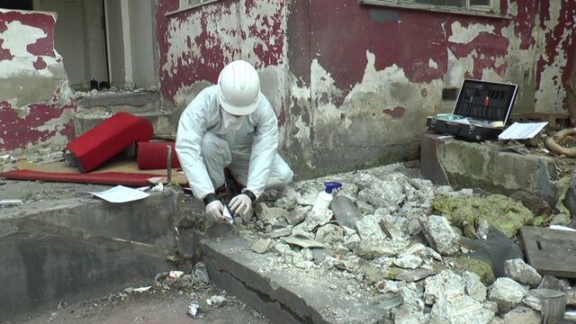 Kartal'da yıkım kararı alınan yapılarda "asbest" çıktı