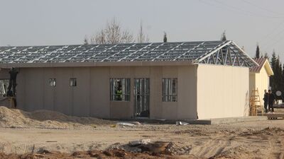 3 bin geçici konutun inşası hızla ilerliyor