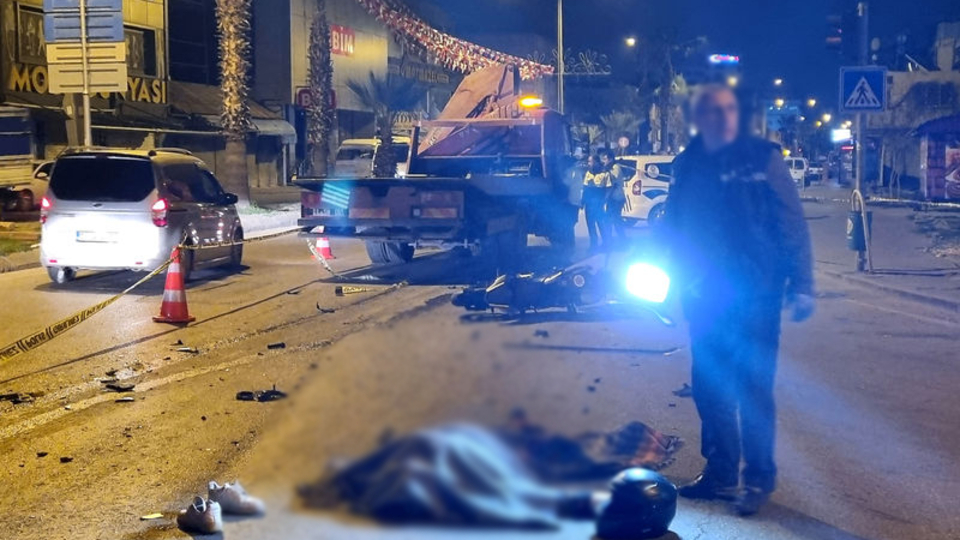 Çekiciyle çarpışan motosikletin sürücüsü öldü