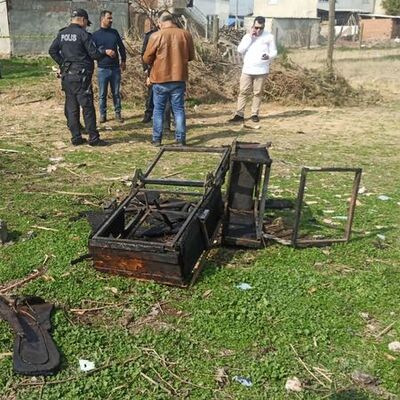 Kahreden acı! Yanan koltukların arasından çıktı