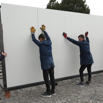 Meslek lisesi öğrencileri konteyner sınıf üretiyor