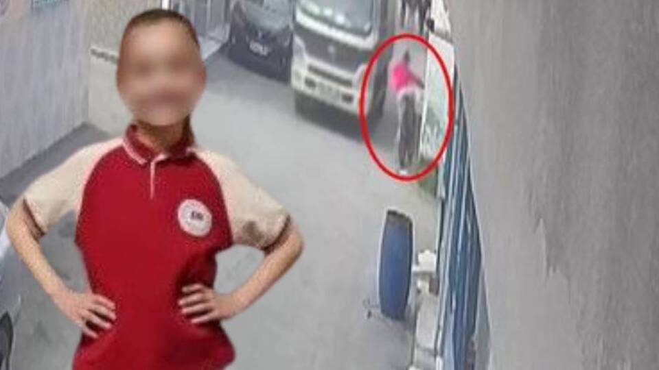 Bisikletli çocuk, kamyonet kurbanı oldu