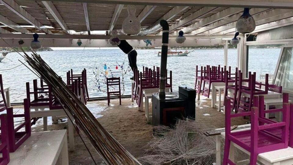 Bodrum'da fırtına etkili oldu