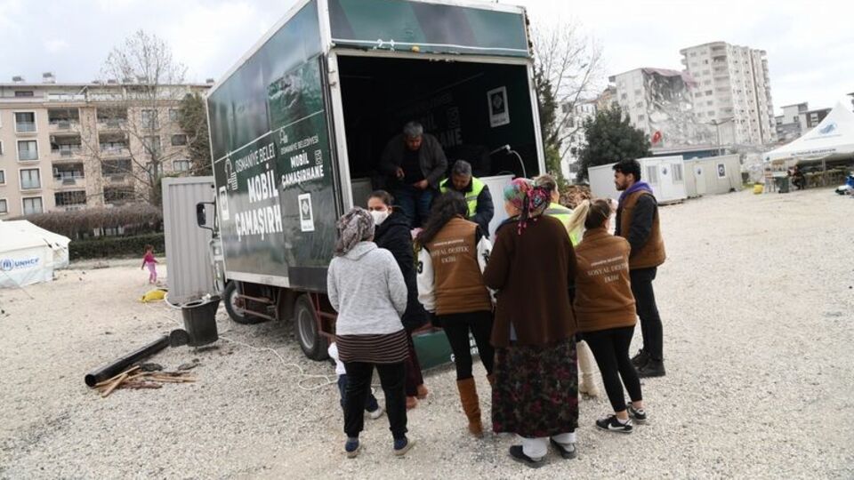 Osmaniye'de "Mobil Çamaşırhane" hizmete başladı