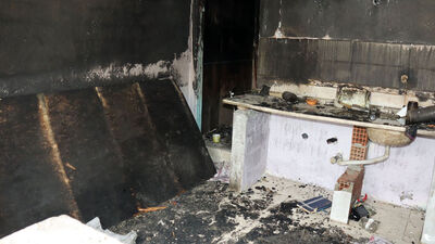 Cezaevinden çıkan eşiyle tartışıp evi yaktı!