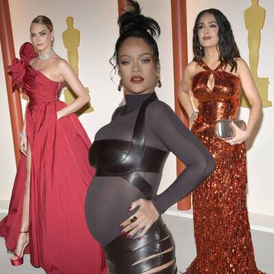 Oscar Ödülleri'nde şıklık yarışı! Kırmızı değil 'bej' halı