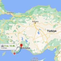 Antalya Kaş arası kaç km?