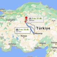 Ankara Aksaray arası kaç km?