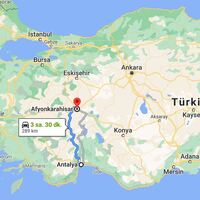 Afyon Antalya arası kaç km?