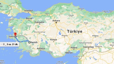 Denizli İzmir arası kaç km?