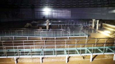 Mozaikler de sel suyu altında kaldı