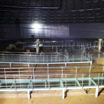 Mozaikler de sel suyu altında kaldı