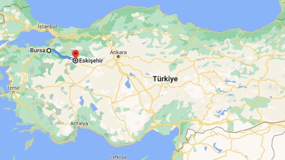 Eskişehir Bursa arası kaç km?