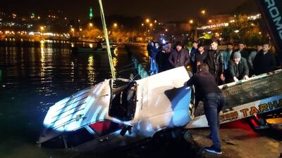 Sinop'ta otomobil denize düştü