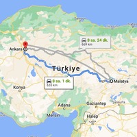 Ankara - Malatya arası kaç km?