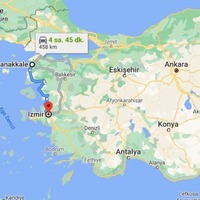 İzmir - Çanakkale arası kaç km?