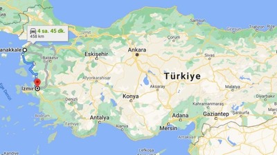 İzmir - Çanakkale arası kaç km?
