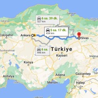 Ankara - Sivas arası kaç km?