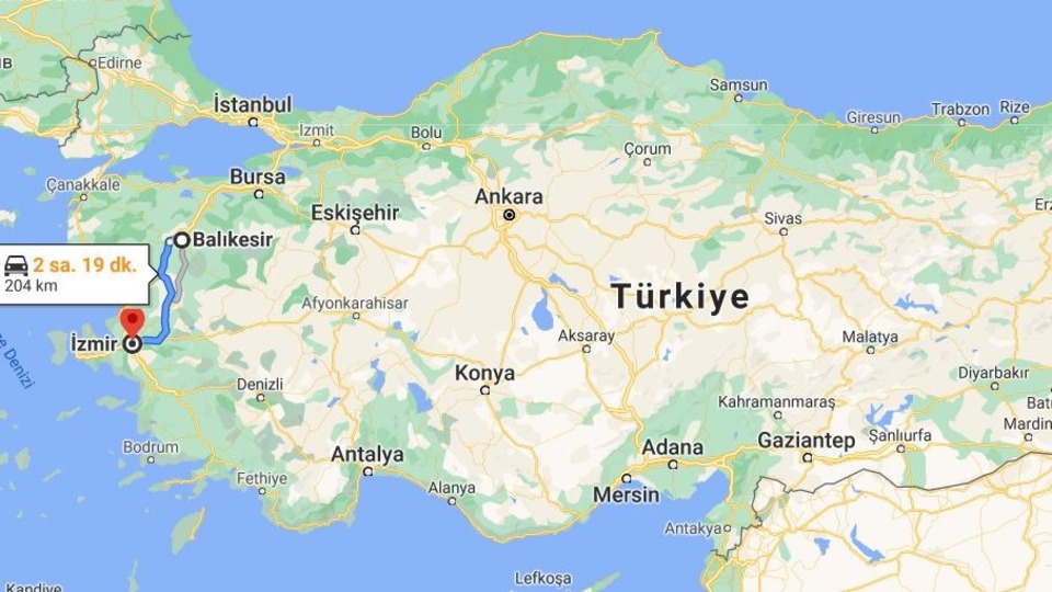 Balıkesir - İzmir arası kaç km?