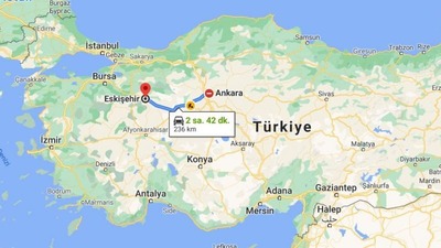 Ankara - Eskişehir arası kaç km?