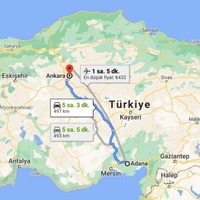 Ankara Adana arası kaç km?