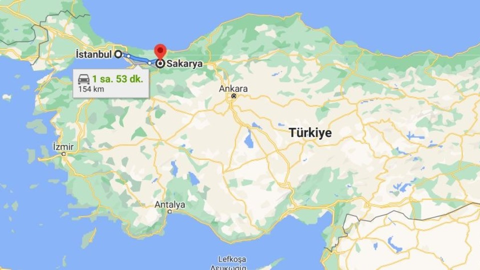 Sakarya İstanbul arası kaç km?