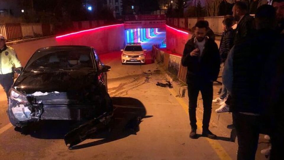 Kaza yaptı 'oğlum' diye bağırdı