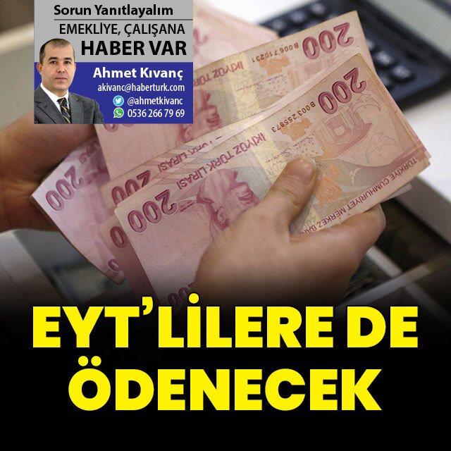 EYT’lilere de ödenecek